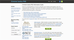 Desktop Screenshot of criminaljusticephd.org